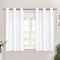 Short Curtains for Small Window 45 Inch Long (Pure White / 38"W x 45"L (Pack of 2))