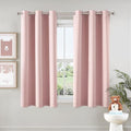 Blackout Curtains for Bedroom 2 Panels 40 x 40 Inch Long Pink (Pink / 40"W x 40"L (Pack of 2))
