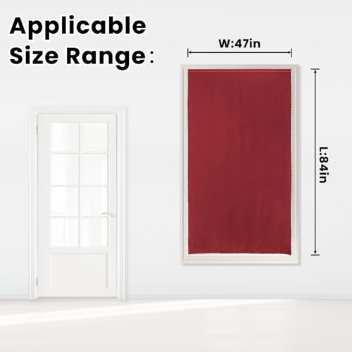Self Adhesive Curtains (47"W x 84"L (Pack of 1) / Burgundy)
