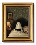 Gold Framed Halloween Canvas Wall Art (37-Halloween Ghost / 8x10)