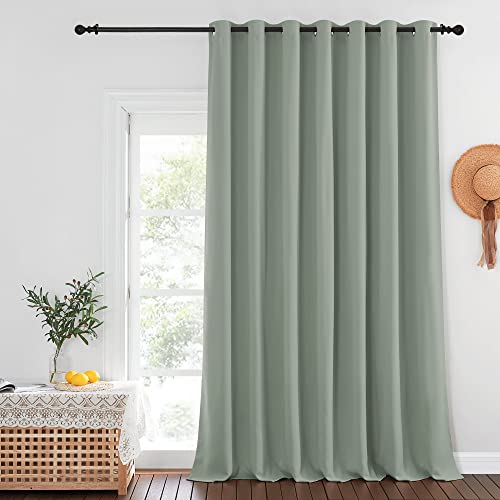 Sage Green Sliding Door Curtains 95 inches Long (Sage Green / 100"W x 95"L (Pack of 1))