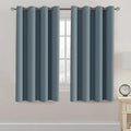 Blackout Thermal Insulated Curtains 63 Inche Length Light Blocking Curtain Panel Energy Saving Ultra Soft and Smooth Grommets Drapes for Bedroom (52"W x 63"L (Pack of 1) / Stone Blue)