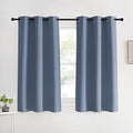 Kitchen Curtains Blackout Drapes (Stone Blue / 42"W x 60"L (Pack of 2))