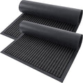 2 Pack Front Door Mats 29.5x17 (Charcoal Grey / 29.5" x 17")