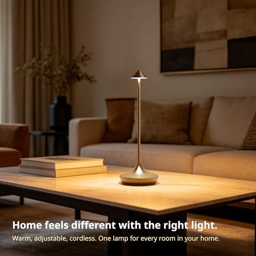 Cordless Rechargeable Table Lamp (Titanium 2)