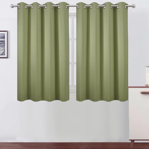 Sage Green Thermal Blackout Curtains (Sage Green / 52"W x 45"L (Pack of 2))