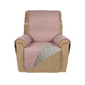 Reversible Recliner Chair Covers Couch Covers for Dogs (Small Recliner / Pink/Beige)