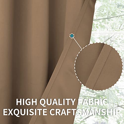 Short Curtains for Small Window 45 Inch Long (Taupe / 38"W x 45"L (Pack of 2))