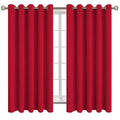 Red Blackout Curtains for Bedroom 63 Inch Long (Red / 70"W x 63"L (Pack of 2))