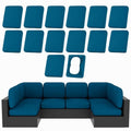 14Pcs Patio Cushion Covers (Peacock Blue / 14PCS)