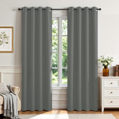 Blackout Curtains 90 Inch Length 2 Panels Set (Sage Green / 52"W x 90"L (Pack of 2))