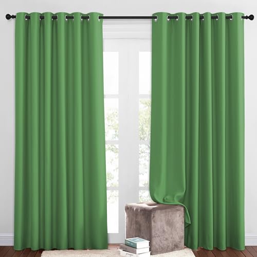 Insulated Blackout Curtains and Drapes (Forest Green / 80"W x 84"L (Pack of 2))