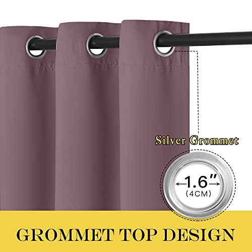 Blackout Dry Rose Curtain for Windows 84 inch Long (Dry Rose / 66"W x 84"L (Pack of 1))