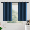 Morrocan Blue Room Darkening Curtains 45 Inches Long 2 Panels for Living Room (Dark Blue / 40"W x 45"L (Pack of 2))