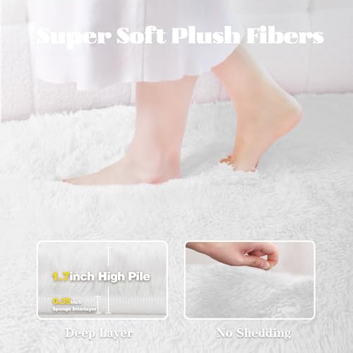 5x7 Area Rug for Living Room (White / 5' x 7' (Rectangular))