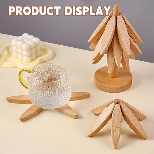Wooden Trivets for Hot Dishes (Beige)