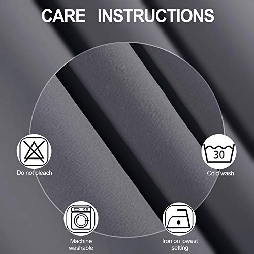 Grey Blackout Curtains 66 x 63 Inch Length (Grey / 66"W x 63"L (Pack of 2))