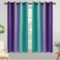 Teal and Purple Blackout Curtains 52x63 Inch (52"W x 63"L (Pack of 2) / Teal and Purple)