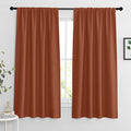 Blackout Curtains for Bedroom Living Room Nursery 63 inches Long (Burnt Orange / 42"W x 63"L (Pack of 2))