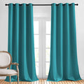 Blackout Curtains & Drapes Extra Long 120" (Peacock Teal / 52"W x 120"L (Pack of 2))