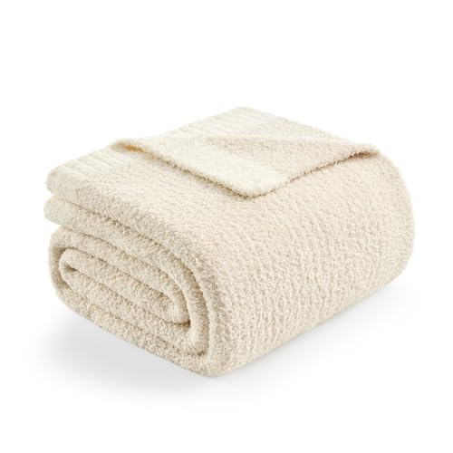 Buttery Ivory Bedding Blanket Twin Size 60x80 (Heather Ivory / Twin (60"x80"))