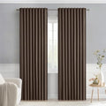 Chocolate Brown Back Tab Blackout Curtains 52"x84" Long 2 Panels Set (Chocolate Brown / 52"W x 84"L (Pack of 2))