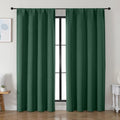 Ava Ever Green Blackout Curtains for Bedroom 84 Inch Length 2 Panels Set (Ever Green / 50"W x 84"L (Pack of 2))