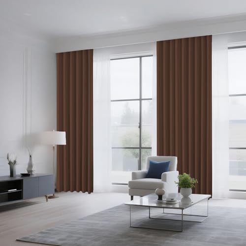 Custom Blackout Curtains for Bedroom Living Room (Brown / Customsize)