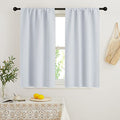 French Door Window Curtain Coverings (Greyish White / 29"W x 45"L (Pack of 2))