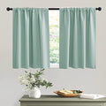 Short Blackout Curtains for Small Window Kitchen Bathroom Cafe RV (Aqua / 52"W x 36"L (Pack of 2))