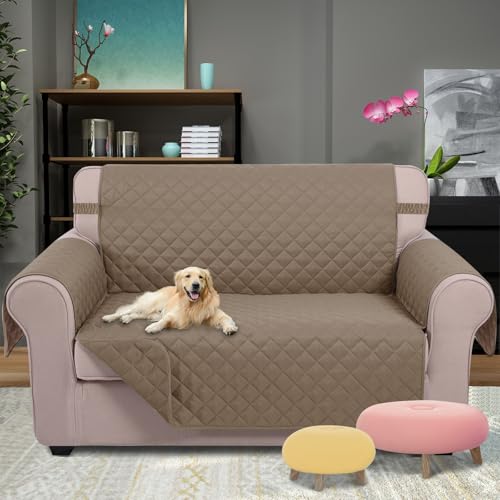 Loveseat Sofa Cover for 2 Cushion Couch (Taupe/Taupe / 45''loveseat-small)