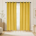 Living Room Curtains 108 Inch Long (Yellow/Wave Dots / 52"W x 108"L (Pack of 2))