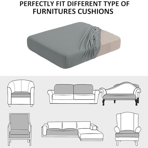 Couch Seat Cushion Covers (Medium / Dove Grey)