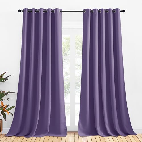 Blackout Curtain Panels for Bedroom (Lilac Purple / 70"W x 95"L (Pack of 2))