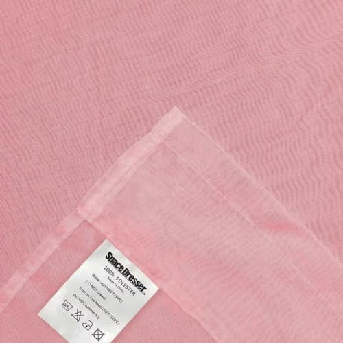 Sheer Voile Window Treatment Rod Pocket Curtain Panels for Kitchen Bedroom Living Room Drapes Sunlight Filtering Privacy Semi Home Decor Assorted Colors Sizes (Blush / 52"W x 63"L (Pack of 2))