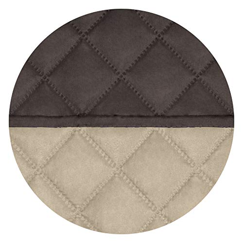 Reversible Quilted Couch Covers for Dogs Sofa Cover 4 Seater 88" (XX-Large / Chocolate/Beige)