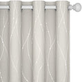 Living Room Curtains 108 Inch Long (Light Beige/Wave Dots / 52"W x 108"L (Pack of 2))