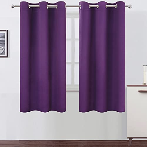 Purple Blackout Curtains 40 x 63 Inch Length (Purple / 40"W x 63"L (Pack of 2))