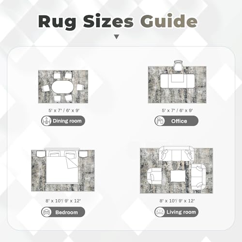 Area Rugs 8x10 for Living Room (Blackgreybrown / 8' x 10' (Rectangular))