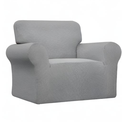 Stretch Chair Slipcover with Arm Washable Light Gray (Small Chair / Light Gray)