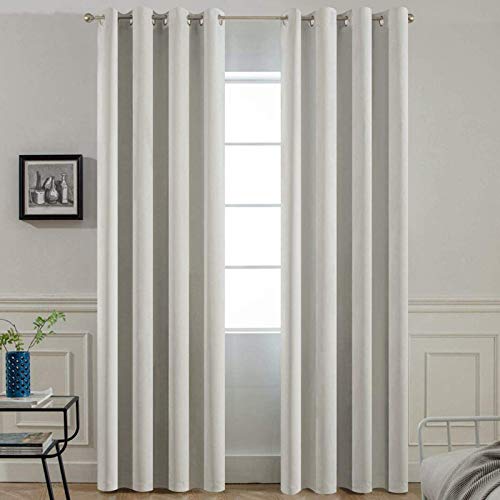 Room Darkening Curtains 52x84 inch Length Light Beige (Light Beige / 52"W x 84"L (Pack of 2))