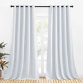Room Darkening Curtain Panels for Bedroom (Greyish White / 70"W x 108"L (Pack of 2))