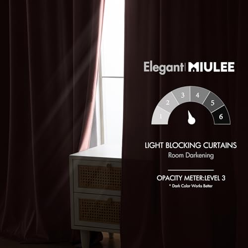 Light Pink Velvet Curtains 52x96 inches Luxury Blackout Curtains (Light Pink / 52"W x 96"L (Pack of 2))