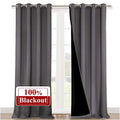 100% Blackout Blinds (Grey / 52"W x 102"L (Pack of 2))