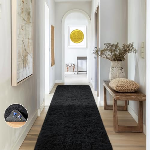 2x8 Runner Rug for Hallway (3- Black / 2' x 8' (Rectangular))