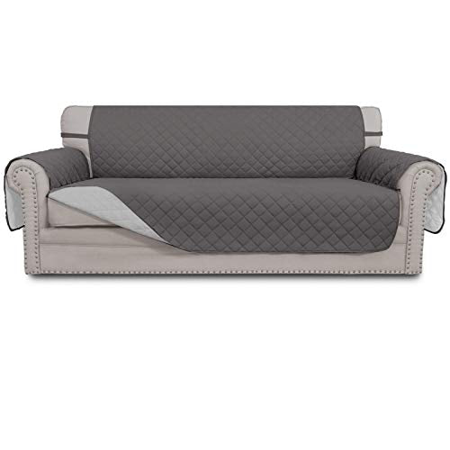 Reversible Couch Cover (Gray/Light Gray / X-Large Sofa)