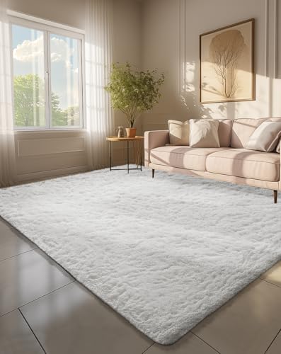 6x9 White Rugs for Living Room (White / 6' x 9' (Rectangular))