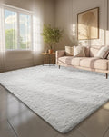 6x9 White Rugs for Living Room (White / 6' x 9' (Rectangular))