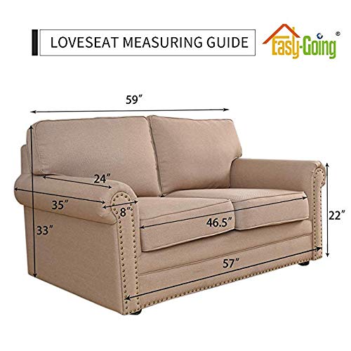 Reversible Couch Cover (Camel/Ivory / Medium Loveseat)