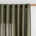 Living Room Curtains 90 Inches Long Farmhouse Light Filtering Privacy Curtain Drapes for Patio Door (50"W x 90"L (Pack of 2) / Olive Green-new)